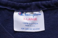 画像5: 90s USA製 Championチャンピオン MICHIGAN WOLVERINES ダメージ コットンTシャツ 紺 XL (5)