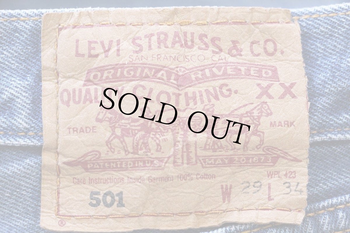 画像6: 90s USA製 Levi'sリーバイス 501 デニムパンツ W29 L34★171 (6)