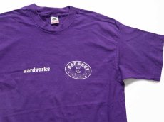 画像1: 90s USA製 aardvarks HARMONY Bar &Grill 両面プリント コットンTシャツ 紫 L (1)