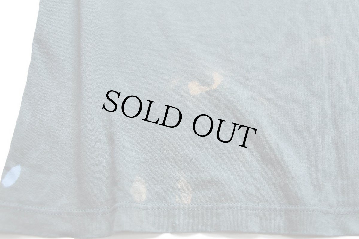 画像7: 90s USA製 Calvin Klein Jeans カルバンクライン ロゴ ひび割れプリント ペンキ飛び コットンTシャツ グリーングレー XL (7)