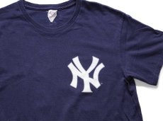 画像3: Majestic MLB New York Yankees ニューヨーク ヤンキース TANAKA 19 ナンバリング コットンTシャツ ナス紺 M (3)