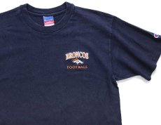 画像1: 00s メキシコ製 Championチャンピオン NFL BRONCOS FOOTBALL 刺繍 コットンTシャツ 紺 L (1)