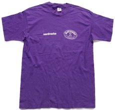 画像3: 90s USA製 aardvarks HARMONY Bar &Grill 両面プリント コットンTシャツ 紫 L (3)