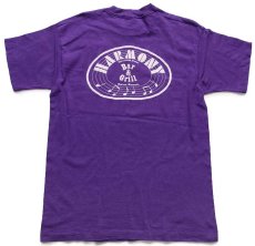 画像2: 90s USA製 aardvarks HARMONY Bar &Grill 両面プリント コットンTシャツ 紫 L (2)