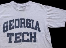 画像1: 90s USA製 the cotton exchange GEORGIA TECH コットンTシャツ 杢ライトグレー XL (1)