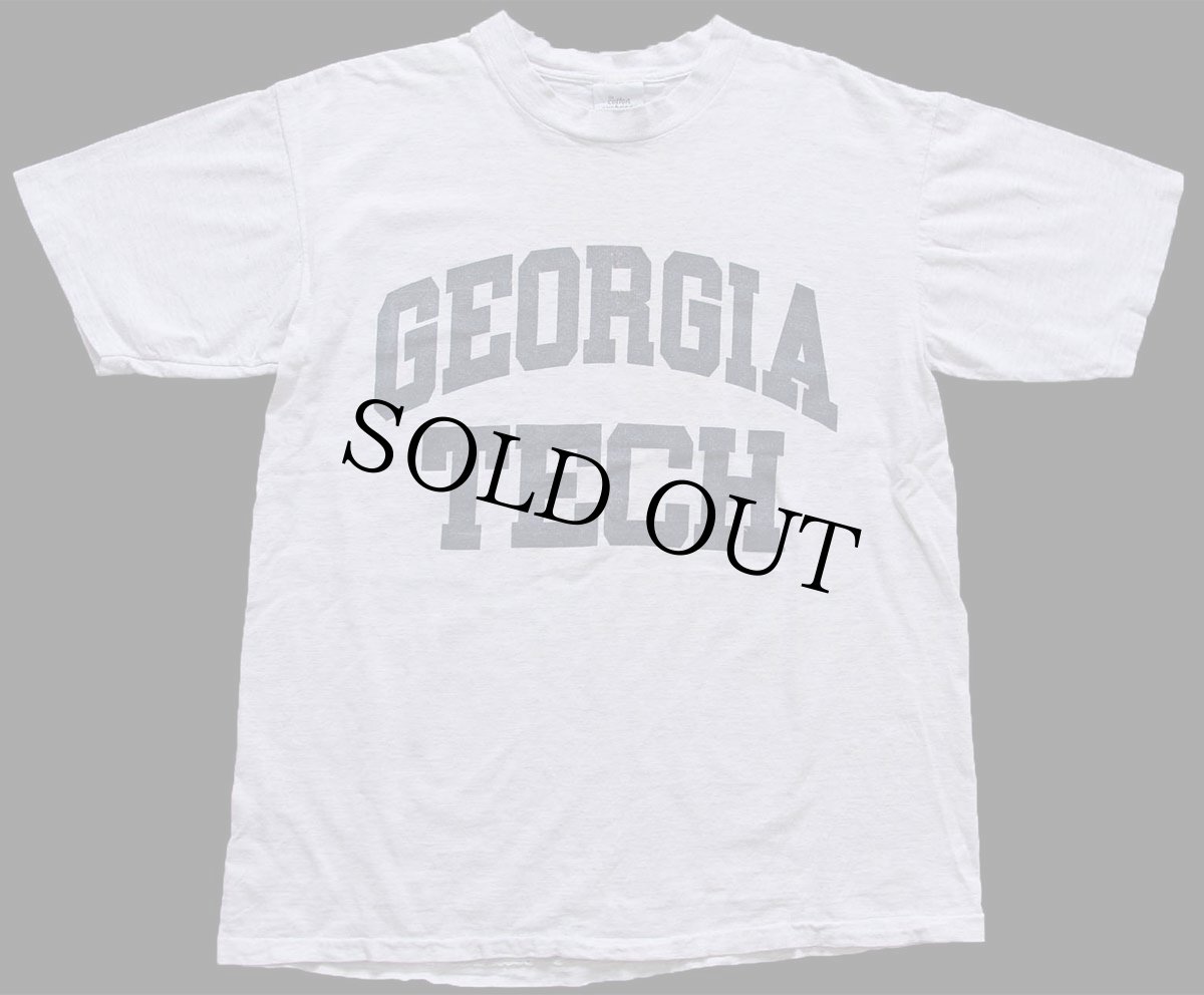 画像2: 90s USA製 the cotton exchange GEORGIA TECH コットンTシャツ 杢ライトグレー XL (2)