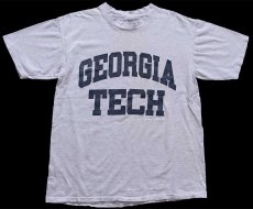 画像2: 90s USA製 the cotton exchange GEORGIA TECH コットンTシャツ 杢ライトグレー XL (2)