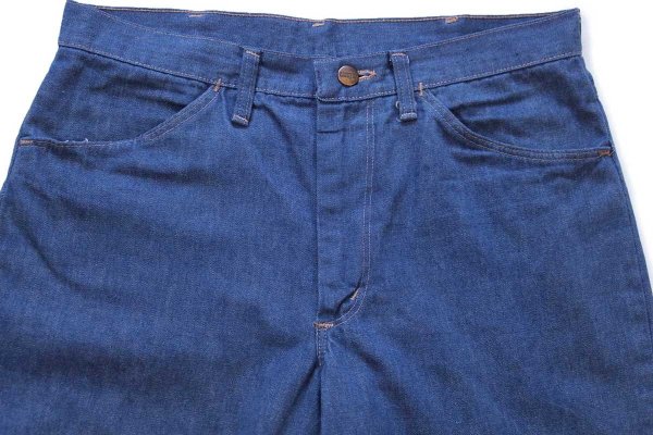 70s USA製 Wranglerラングラー フレア バットダイ デニムパンツ W34