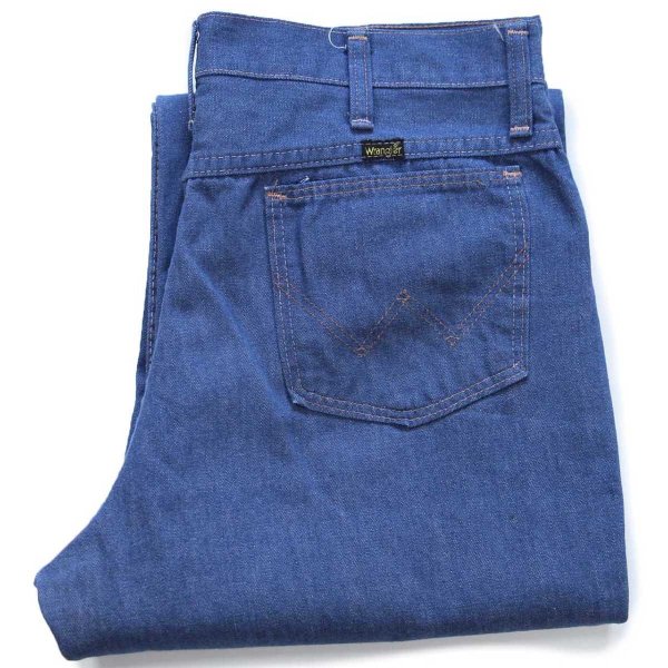 70s USA製 Wranglerラングラー フレア バットダイ デニムパンツ W34