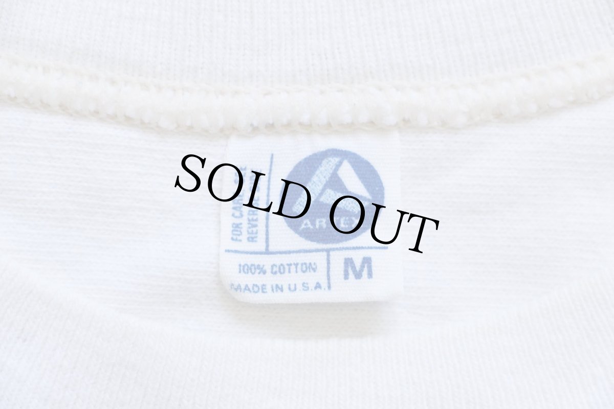 画像4: 70s USA製 ARTEX MIDLAND 80 ナンバリング コットン フットボールTシャツ 生成り M (4)