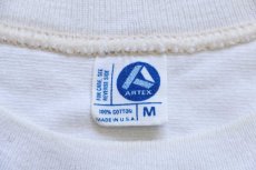 画像4: 70s USA製 ARTEX MIDLAND 80 ナンバリング コットン フットボールTシャツ 生成り M (4)