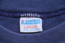 画像4: 70s USA製 Championチャンピオン PENNSYLVANIA 二段中抜きプリント コットン フットボールTシャツ 紺 フェード L (4)