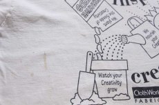 画像4: 90s USA製 JOANN New York inspiring creativity サン スマイル ペンキ飛び 両面プリント コットンTシャツ 生成り XL (4)