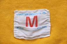 画像5: 70s USA製 Championチャンピオン MINNESOTA 12 ナンバリング ひび割れプリント コットン フットボールTシャツ マスタード M (5)