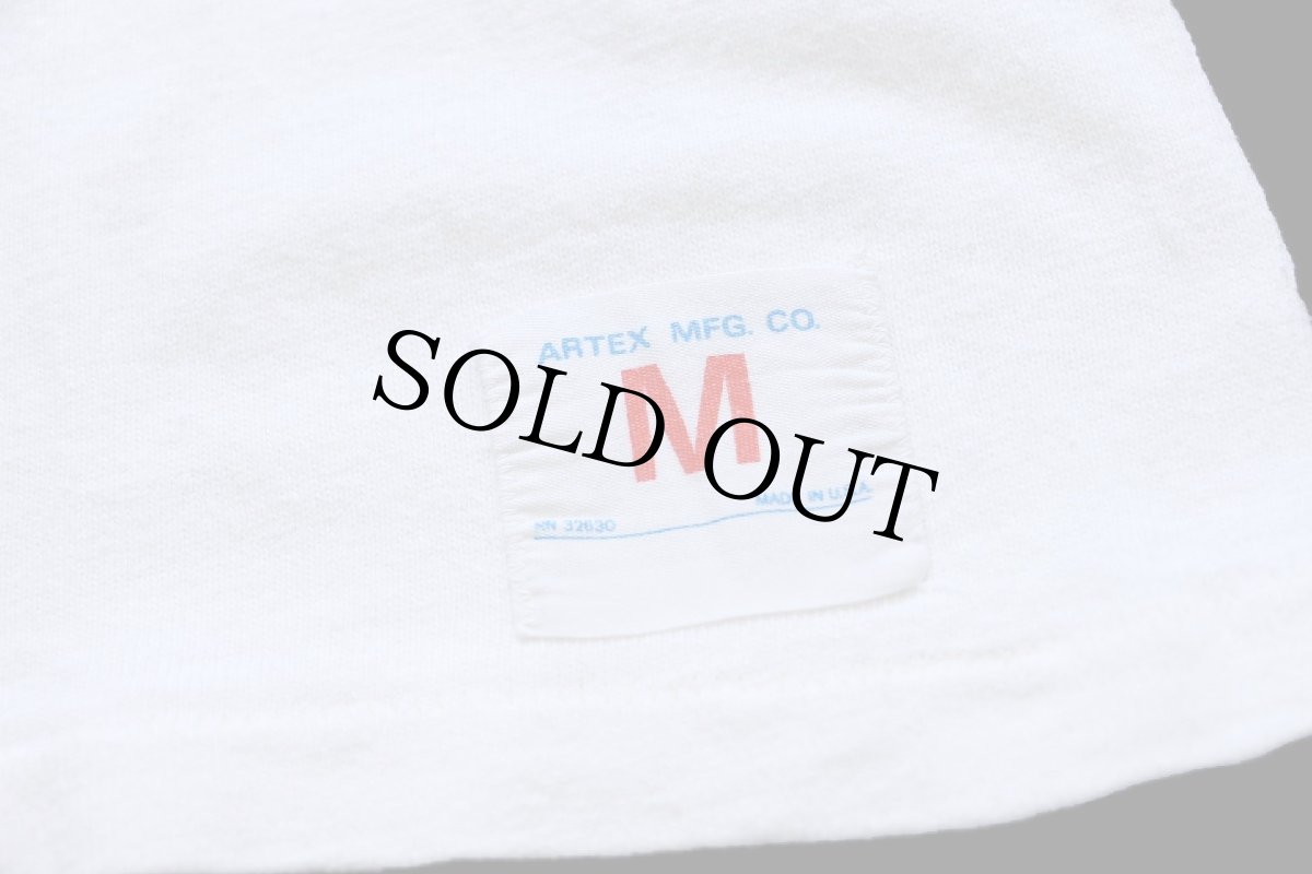 画像5: 70s USA製 ARTEX MIDLAND 80 ナンバリング コットン フットボールTシャツ 生成り M (5)