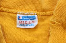 画像4: 70s USA製 Championチャンピオン MINNESOTA 12 ナンバリング ひび割れプリント コットン フットボールTシャツ マスタード M (4)