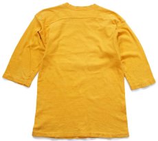 画像2: 70s USA製 Championチャンピオン MINNESOTA 12 ナンバリング ひび割れプリント コットン フットボールTシャツ マスタード M (2)