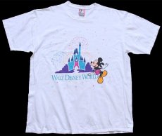 画像2: 90s USA製 WALT DISNEY WORLD ディズニー ミッキー マウス コットンTシャツ 白 XL (2)