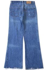 画像3: 70s USA製 Levi'sリーバイス 517 カットオフ デニムパンツ w32★ブーツカット (3)