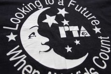 画像4: 90s USA製 PTA Looking to a Future When ALL Kids Count ムーン スター コットンTシャツ 黒 XXL★特大 (4)