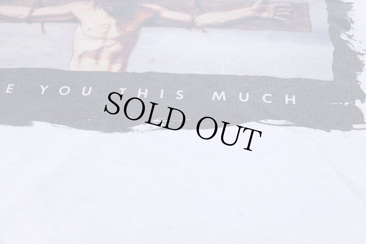 画像5: 00s I LOVE YOU THIS MUCH キリスト アート Tシャツ 白 XL (5)