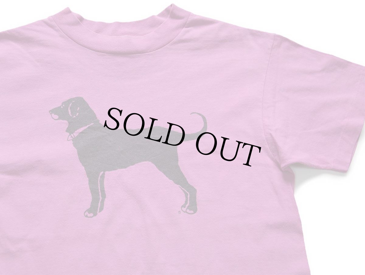 画像1: 90s USA製 The Black Dog ブラックドッグ 両面プリント コットンTシャツ 後染め 赤紫 M (1)