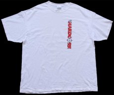 画像2: 00s Hanes HARDCORE RSV スーパーバイク ビキニ ガール 両面プリント コットンTシャツ 白 2XL★特大 (2)