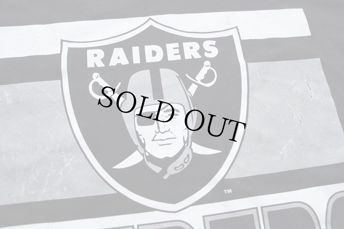 画像4: 90s USA製 NFL RAIDERS Vネック フットボールTシャツ 黒 L (4)