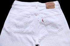 画像5: 90s USA製 Levi'sリーバイス 501 ホワイト デニムパンツ w32 L34 (5)