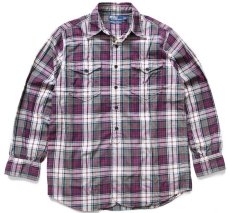 画像1: 00s ポロ ラルフローレン WOODSMAN WORKSHIRT マドラスチェック コットンシャツ S (1)