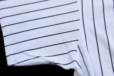 画像7: 90s USA製 MLB COLORADO ROCKIES ピンストライプ ベースボールシャツ 白×黒 M (7)