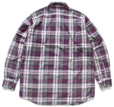 画像2: 00s ポロ ラルフローレン WOODSMAN WORKSHIRT マドラスチェック コットンシャツ S (2)