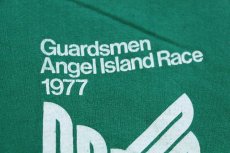 画像4: 70s USA製 RUSSELLラッセル Guardsmen Angel Island Race 1977 ウイングフット コットンTシャツ 緑 L (4)