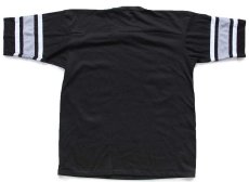 画像3: 90s USA製 NFL RAIDERS Vネック フットボールTシャツ 黒 L (3)