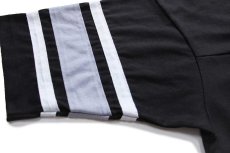 画像6: 90s USA製 NFL RAIDERS Vネック フットボールTシャツ 黒 L (6)