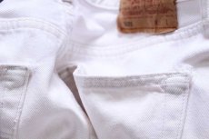 画像10: 90s USA製 Levi'sリーバイス 501 ホワイト デニムパンツ w32 L34 (10)
