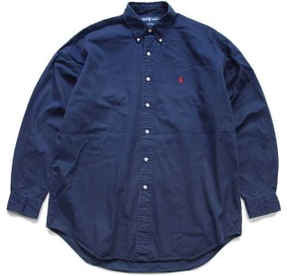 90s ラルフローレン コーデュロイシャツ BLAKE 墨黒 ブラック M 90s ラルフローレン BLAKE ワンポイント ボタンダウン コットン