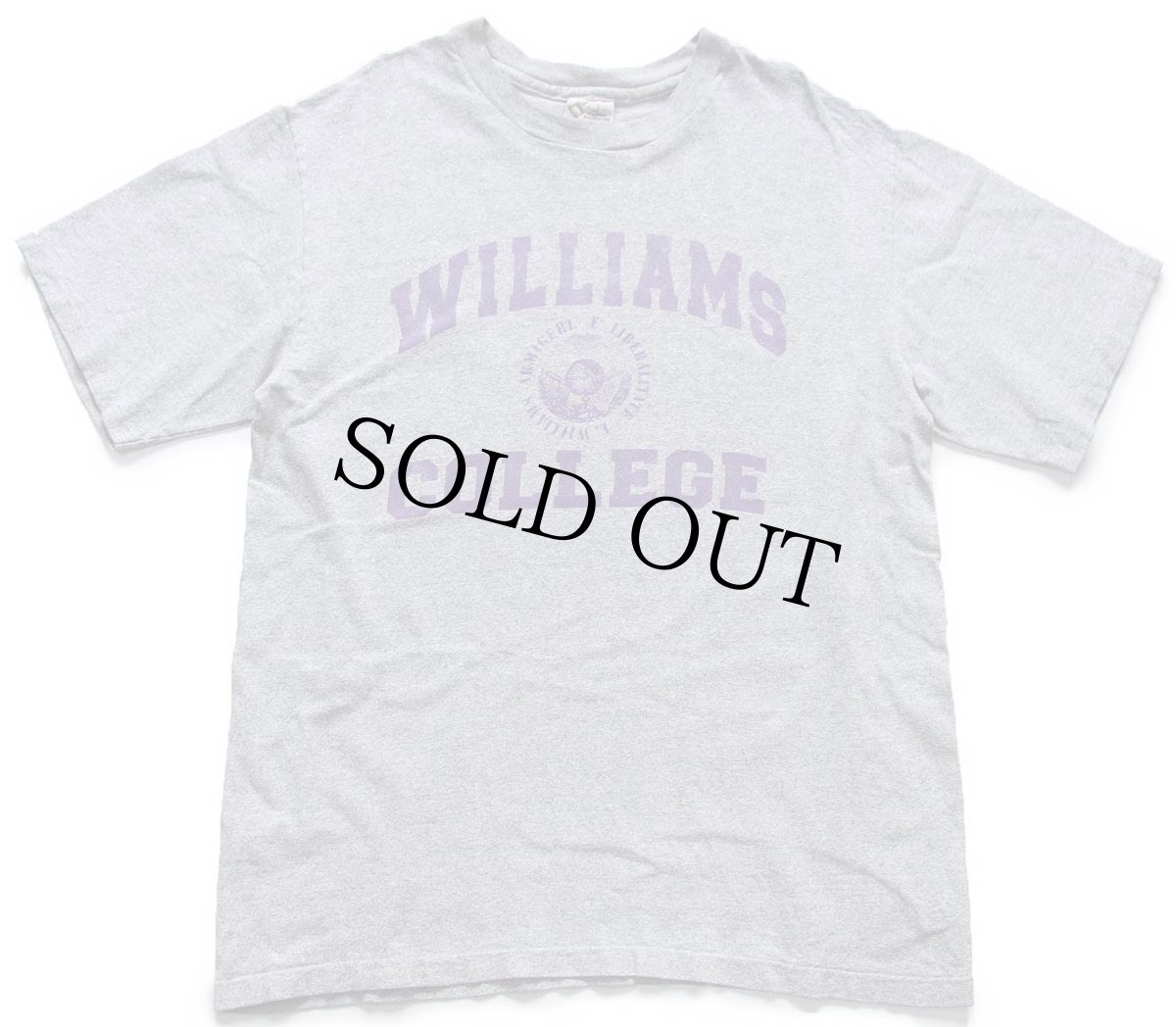 画像2: 90s USA製 The Cotton Exchange WILLIAMS COLLEGE コットン×レーヨン Tシャツ 杢グレー L (2)