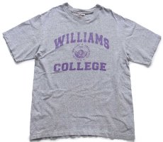 画像2: 90s USA製 The Cotton Exchange WILLIAMS COLLEGE コットン×レーヨン Tシャツ 杢グレー L (2)