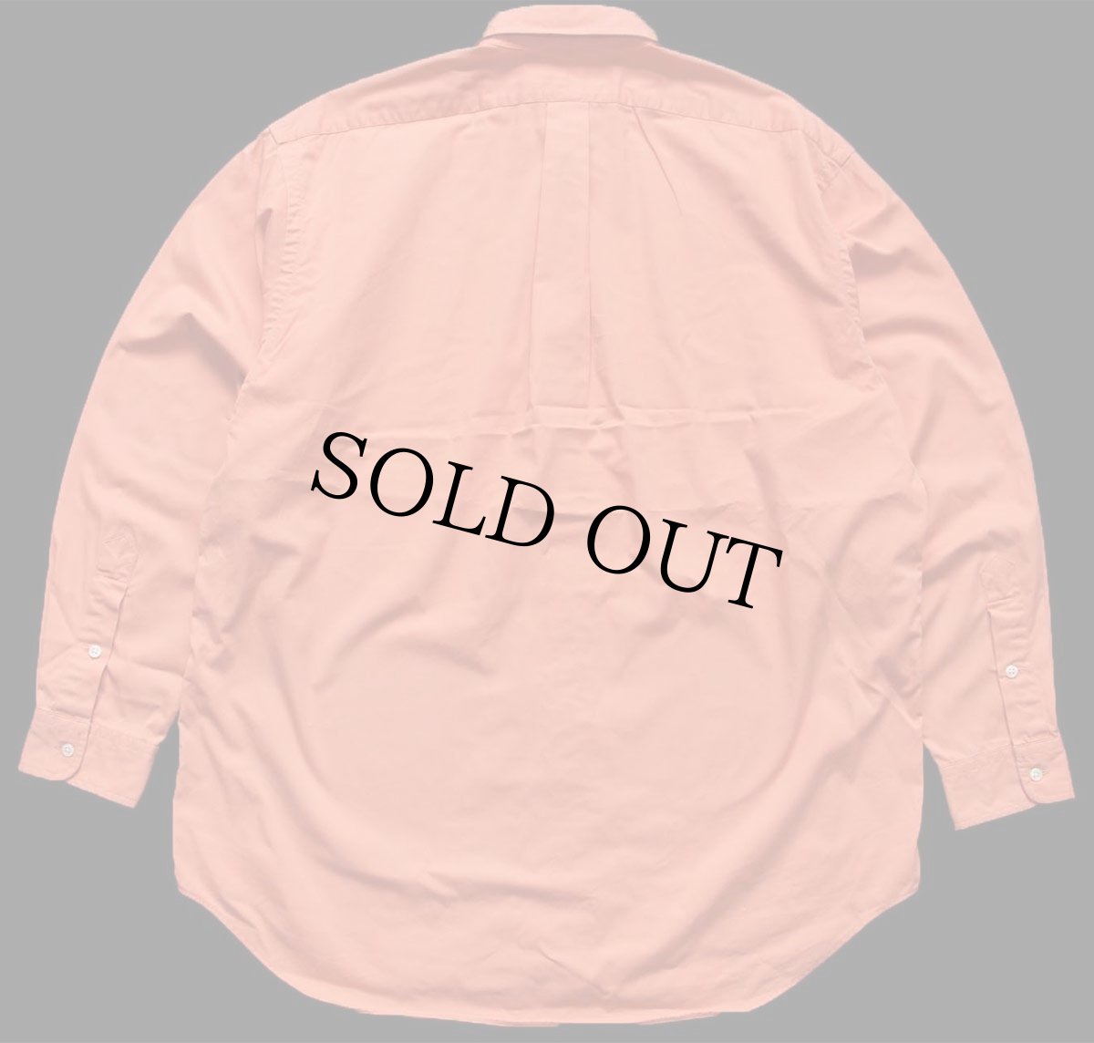 画像2: 00s ラルフローレン BLAKE ワンポイント ボタンダウン コットンシャツ 薄オレンジ L (2)