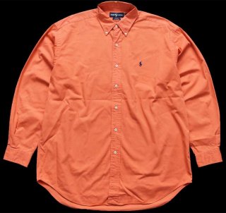 70s L.L.Bean 筆記体タグ 無地 コットン シャモアクロスシャツ