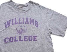 画像1: 90s USA製 The Cotton Exchange WILLIAMS COLLEGE コットン×レーヨン Tシャツ 杢グレー L (1)
