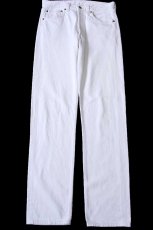 画像2: 90s USA製 Levi'sリーバイス 501 ホワイト デニムパンツ w32 L34 (2)