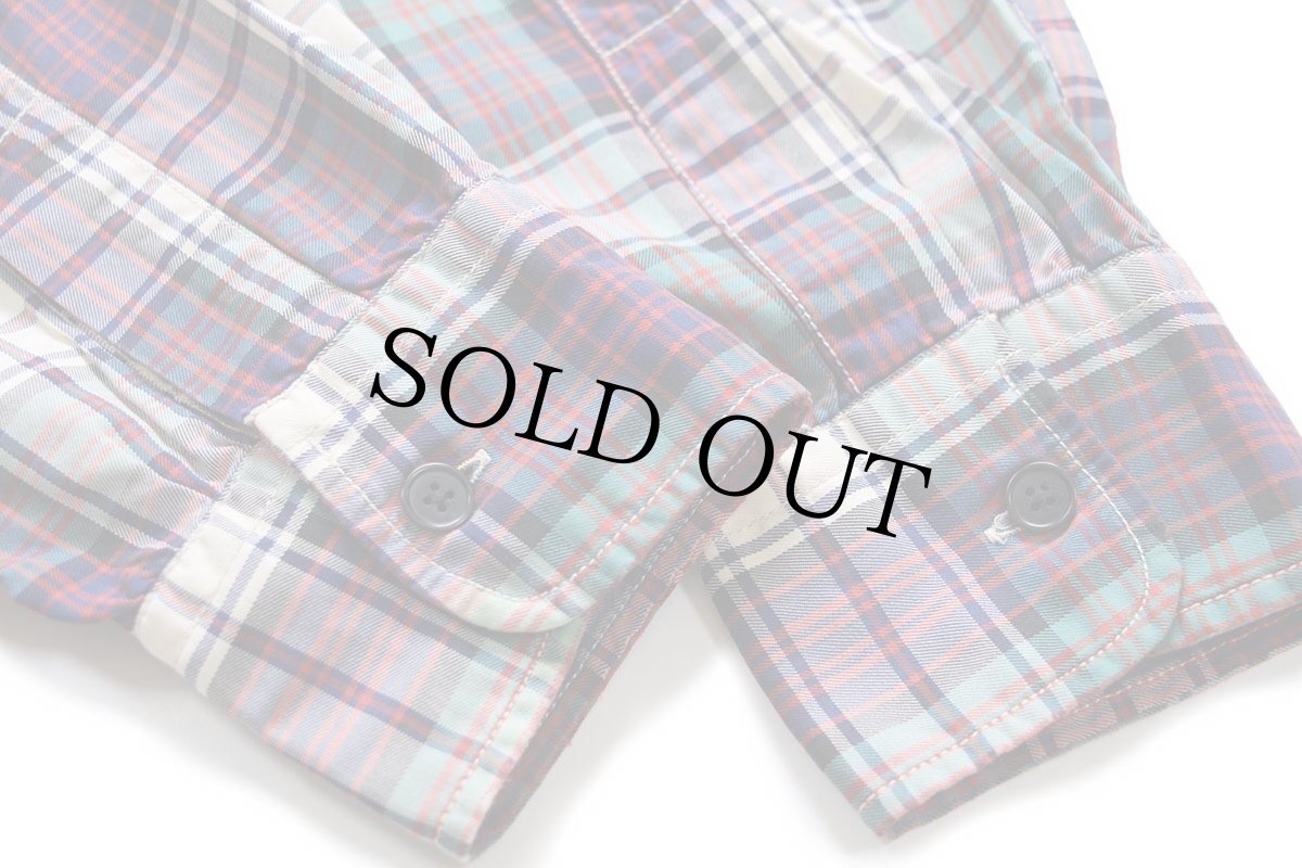 画像6: 00s ポロ ラルフローレン WOODSMAN WORKSHIRT マドラスチェック コットンシャツ S (6)