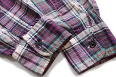 画像6: 00s ポロ ラルフローレン WOODSMAN WORKSHIRT マドラスチェック コットンシャツ S (6)