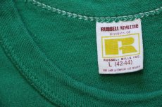 画像5: 70s USA製 RUSSELLラッセル Guardsmen Angel Island Race 1977 ウイングフット コットンTシャツ 緑 L (5)