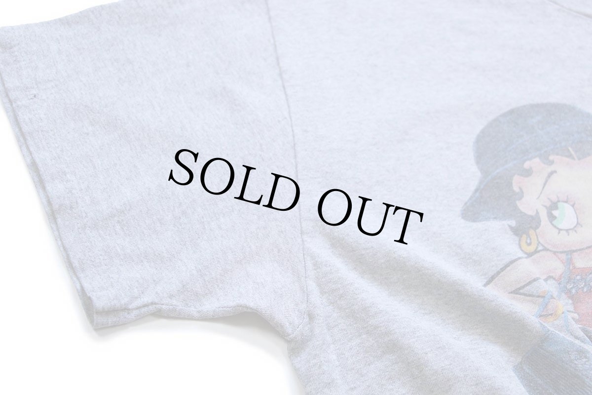 画像5: 00s BETTY BOOP ベティ ブープ Don't babe ME! コットンTシャツ 杢グレー (5)