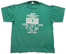 画像2: 80s USA製 NFL DALLAS アメフト 両面ひび割れプリント Tシャツ 緑 XL (2)