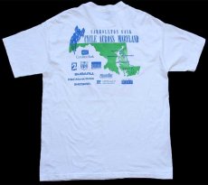 画像3: 90s USA製 Carrollton Bank Cycle Across Maryland UPS SUBARU SHIMANO 協賛 アート 両面 染み込みプリント コットンTシャツ 白 L (3)
