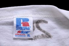 画像4: 90s USA製 RUSSELLラッセル SALISBURY STATE SEAGULLS PLAY TO WIN! アメフト 両面プリント Tシャツ 白 XL (4)